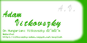 adam vitkovszky business card
